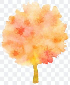 Abstract watercolor painting of autumn leaves Abstract watercolor painting of autumn leaves