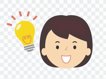 ひらめく女の子 ヒント ピンとくる ひらめく女の子 ヒント ピンとくる