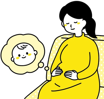 Pregnant woman with a smile Pregnant woman with a smile