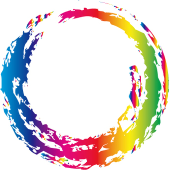 A rainbow-colored circle A rainbow-colored circle