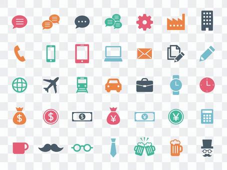 Business icon set (color) Business icon set (color)