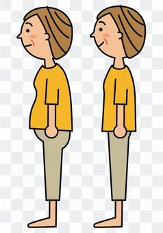 Middle-aged woman on a diet Middle-aged woman on a diet