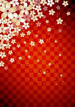 Cherry tree _ lattice _ red _ longitudinal background Cherry tree _ lattice _ red _ longitudinal background