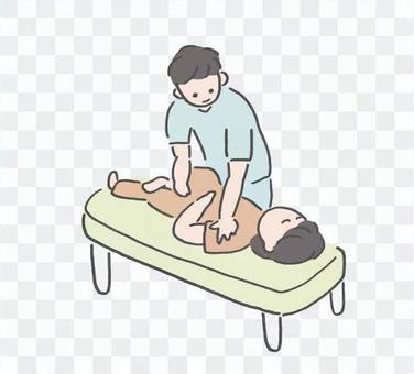 Person receiving pelvic correction 2 Person receiving pelvic correction 2