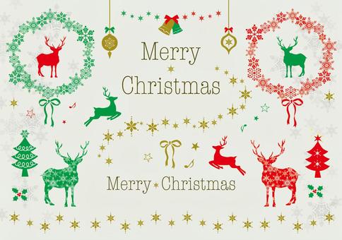 Various Christmas materials for reindeer Various Christmas materials for reindeer