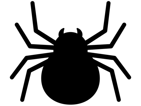 Black spider silhouette icon Black spider silhouette icon