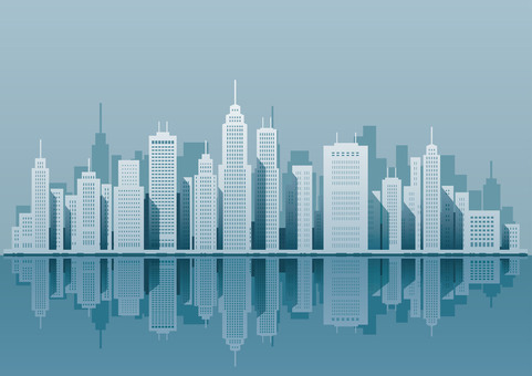 Illustration of a big city Illustration of a big city