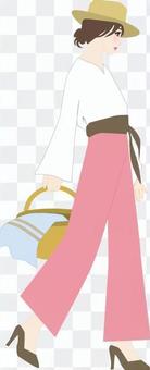 Fashionable ladies sideways Fashionable ladies sideways