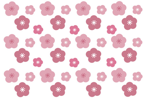 Background / wallpaper with plums and cherry blossoms in full bloom Background / wallpaper with plums and cherry blossoms in full bloom