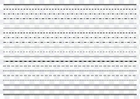 10-Line / decorative ruled set 1 Monochrome 10-Line / decorative ruled set 1 Monochrome