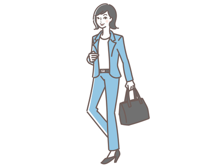Illustration of a woman in a pant suit Illustration of a woman in a pant suit