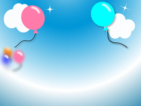 Balloon and blue sky Balloon and blue sky