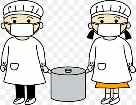Color that carries side dishes on duty Color that carries side dishes on duty