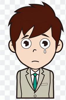 Newly recruited male employee (crying) Newly recruited male employee (crying)