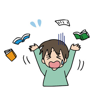 I can't study anymore! I can't finish my homework! Give up I can't study anymore! I can't finish my homework! Give up
