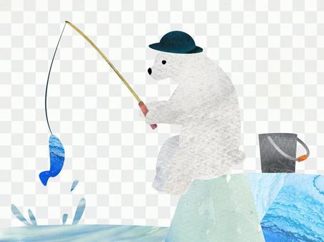 Polar bear fishing Polar bear fishing