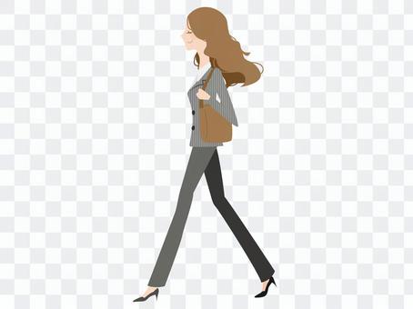 Women in walking suit Women in walking suit