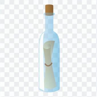 Bottle containing letters Bottle containing letters