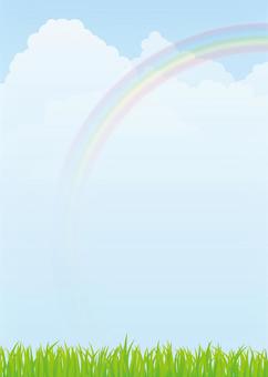 Summer landscape, background, A4 縦, Tu full pay Summer landscape, background, A4 縦, Tu full pay