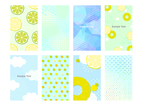 Fruit pattern business card size message card Fruit pattern business card size message card