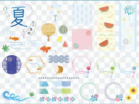 Summer material frame / heading Summer material frame / heading
