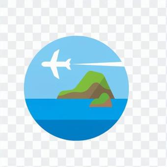 Airplane and sea Airplane and sea