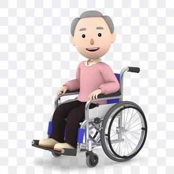 Wheelchair old man 05 Wheelchair old man 05