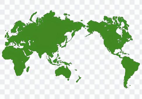 World map green World map green