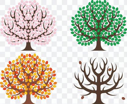 Symbolic trees Four seasons Spring Summer Autumn Winter Symbolic trees Four seasons Spring Summer Autumn Winter