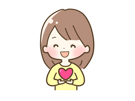 Woman holding a heart Woman holding a heart