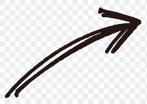 Rough hand-painted arrow_monochrome Rough hand-painted arrow_monochrome