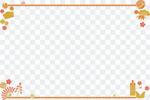 New Year motif frame New Year motif frame