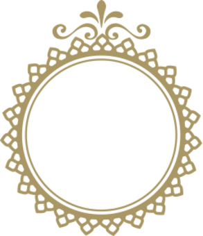 Decoration frame gold circle Decoration frame gold circle