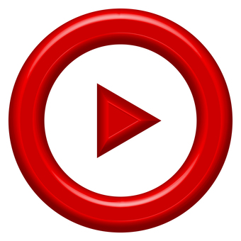 Three-dimensional play button Three-dimensional play button