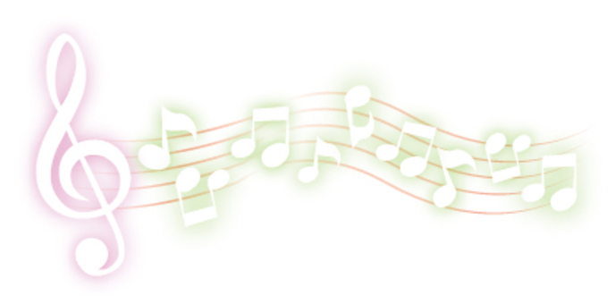 Tone symbol and note Spring color line Tone symbol and note Spring color line