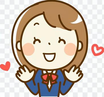 Female students who rejoice Female students who rejoice