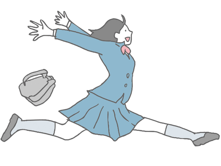 Junior high and high school girls throwing out bags Junior high and high school girls throwing out bags