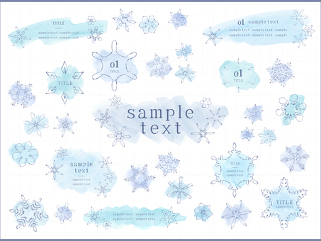 Watercolor & rough line frame_winter A Watercolor & rough line frame_winter A