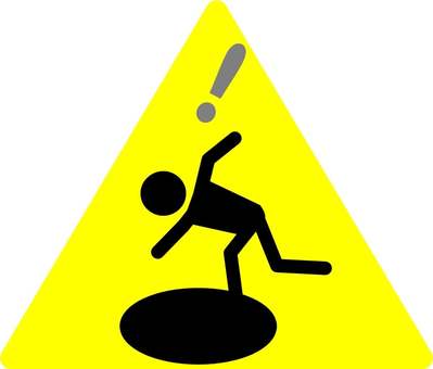"Caution at your feet" icon 3 "Caution at your feet" icon 3