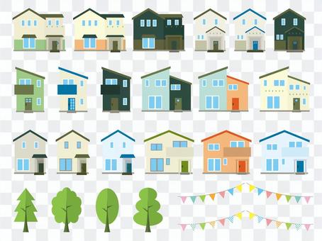 Housing illustration set Housing illustration set
