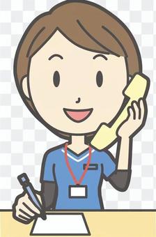 Home-visit nurse (blue)-346-whole body Home-visit nurse (blue)-346-whole body