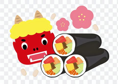 Setsubun cut (thick roll) Setsubun cut (thick roll)
