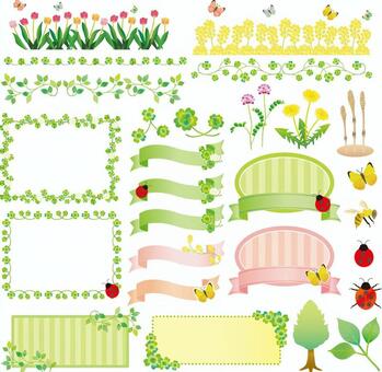 Spring and early summer frame material set Spring and early summer frame material set