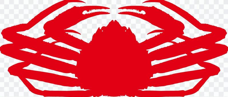 Matsuba crab _ Silhouette _ red Matsuba crab _ Silhouette _ red