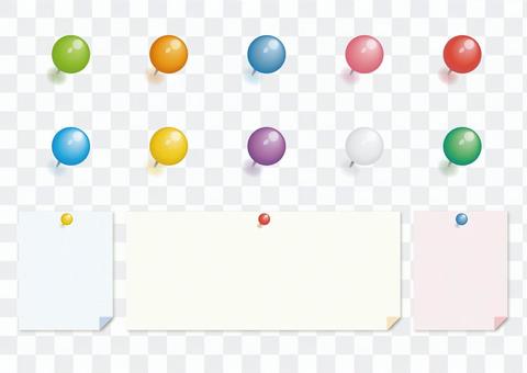 Illustration of a round push pin (10 colors) Illustration of a round push pin (10 colors)