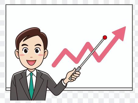 A businessman presenting a presentation A businessman presenting a presentation