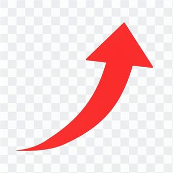 Arrow rise UP red transparent Arrow rise UP red transparent