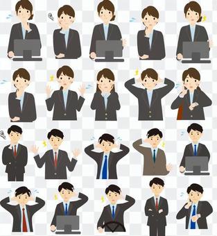 Business men and women trouble Business men and women trouble