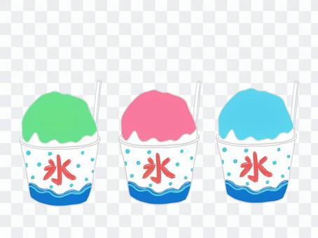 3-color shaved ice 3-color shaved ice