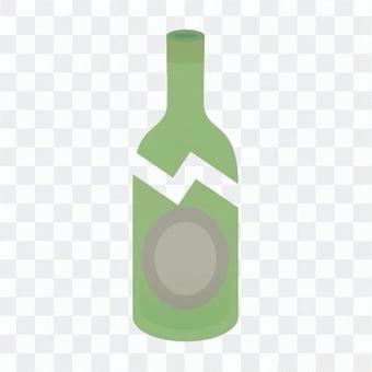 Broken bottle, moss green Broken bottle, moss green